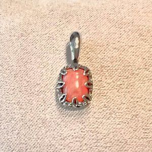 Carolyn Pollack Coral Pendant Sterling Silver Enhancer or Charm